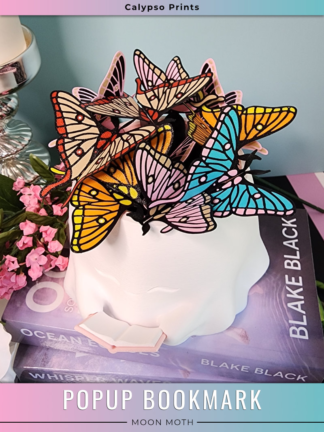 Popup Bookmark - Moon Moth