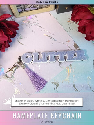Nameplate Keychain - Glitter