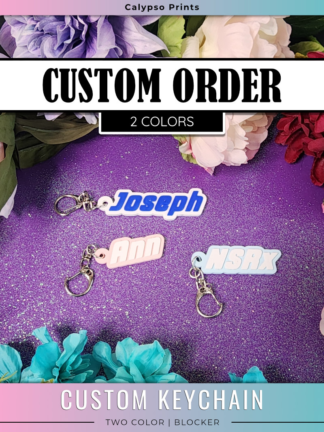 Custom 2 Color Keychain - Blocker