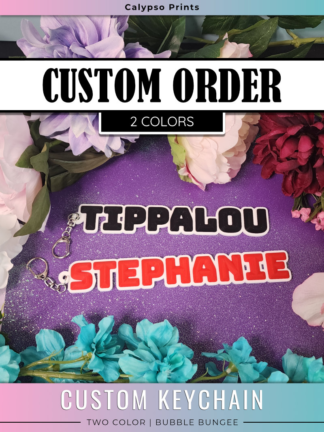 Custom 2 Color Keychain - Bubble Bungee