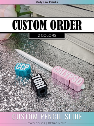 Custom 2 Color Pencil Slide - Bebas Neue
